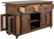International Furniture Direct Parota Brown Kitchen Island-4