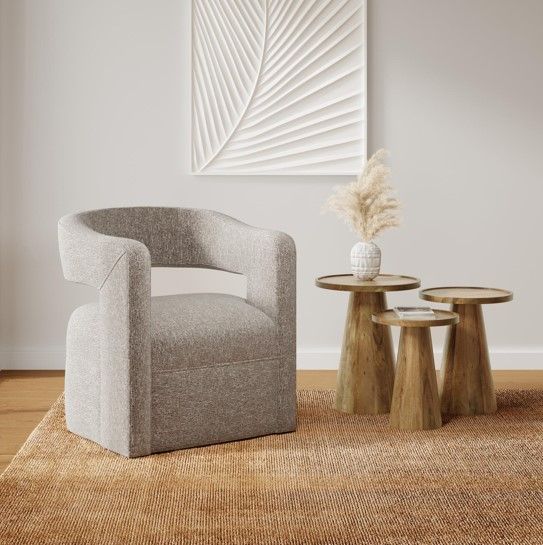 Jofran Inc. Global Archive Knox 3-Piece Natural Nesting Table Set-1