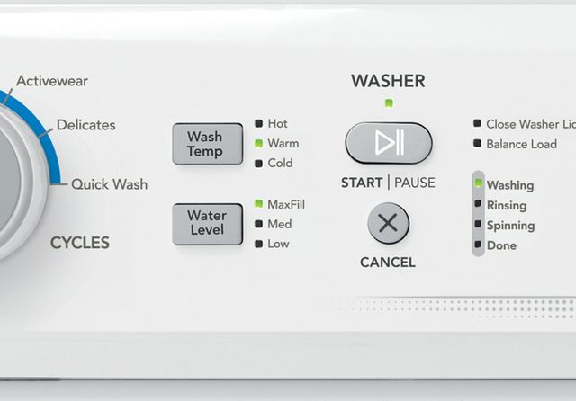 Frigidaire® 3.9 Cu. Ft. Washer, 5.6 Cu. Ft. Dryer White Electric Stack Laundry-15