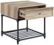 ACME Furniture Brantley II Oak End Table with Sandy Black Base-2
