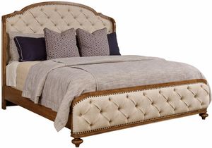 American Drew® Berkshire Glendale Beige/Warm Cognac Queen Upholstered Panel Bed American Drew® Berkshire Glendale Beige/Warm Cognac Queen Upholstered Panel Bed