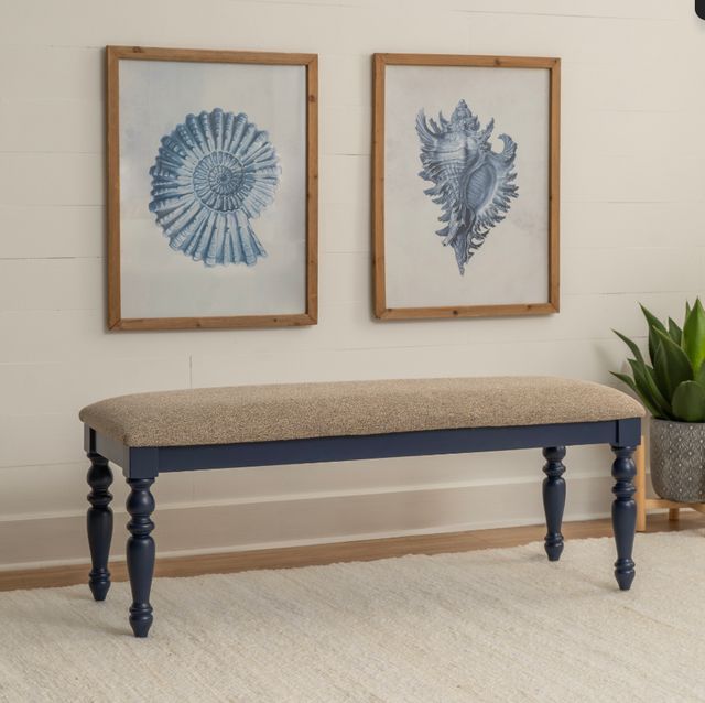 Powell® Trimble Gray/Navy Blue Bench-1