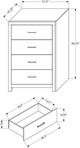 Monarch Specialties Inc. Graphite Grey Chest-1