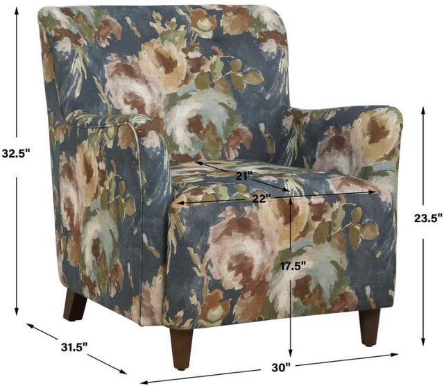 Uttermost® Lainey Blue Upholstered Armchair-2
