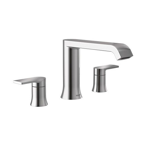 Moen® Genta Chrome Two-Handle Low Arc Roman Tub Faucet-0