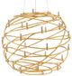 Currey & Company Franchette Contemporary Gold Leaf Orb Chandelier-0