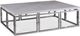 Century® Grand Tour Furniture Links Gray Top Cocktail Table with Stainless Steel Base-0