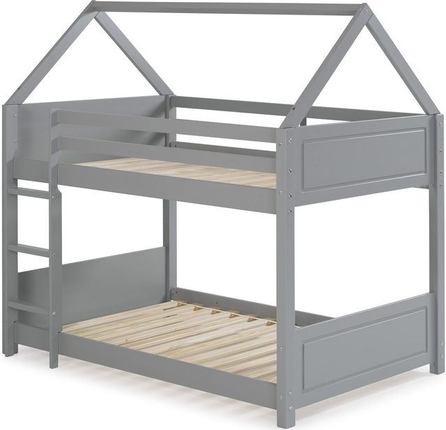 Powell® Maison Grey Twin/Twin House Bunk Bed-2