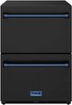Thor Kitchen Gordon Ramsay Collection 24” 5.4 Cu. Ft. Anti-Fingerprint Black Built-In or Freestanding Under the Counter Refrigerator Drawer with Blue Handle-0