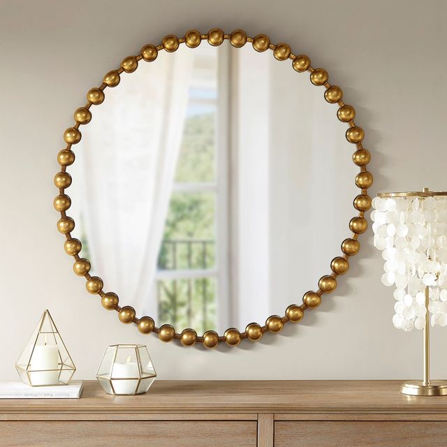 Olliix by Madison Park Signature Gold 36" Marlowe Decor Mirror-1