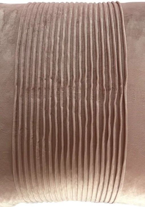 StyleCraft Dann Foley Blush Pink Velvet Tux Pleat Pillow-1