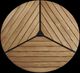 Tommy Bahama® Outdoor South Beach Dark Graphite Round Dining Table with Teak Top-1