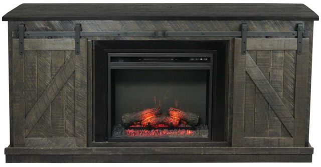 American Heartland Manufacturing Rustic Two Tone 68" Provincial Fireplace Console-2