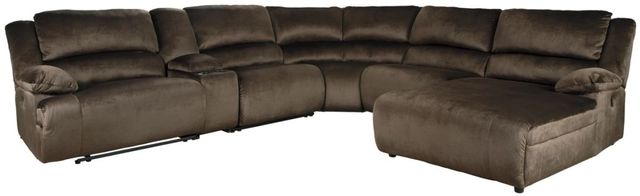 Signature Design by Ashley® Clonmel 6-Piece Chocolate Power Reclining Right-Arm Facing Sectional and Chaise-0