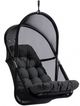 Furniture of America® Breeze Black Fabric/Metal Outdoor Swing Chair-0