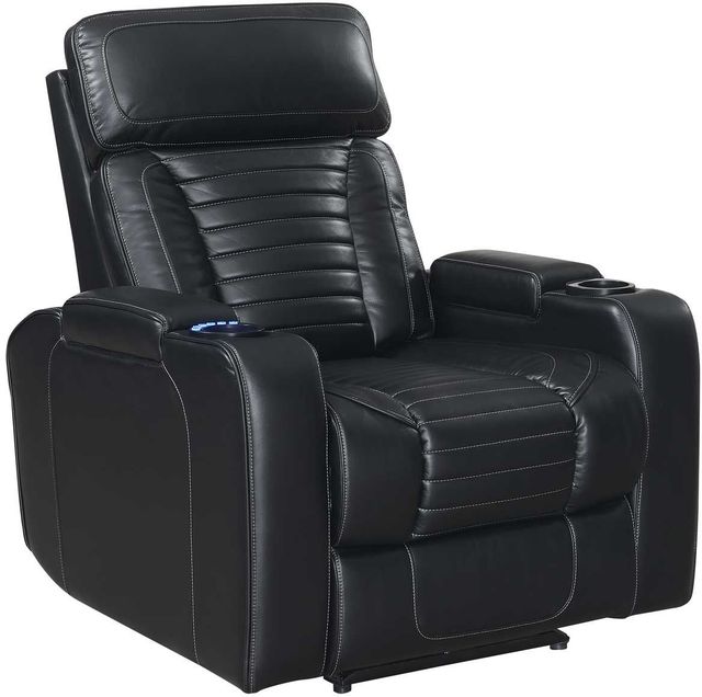 Steve Silver Co. Lavon Midnight Power Lift Recliner-1