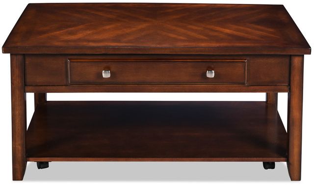 Mazin Furniture Henderson Warm Wood Lift-Top Coffee Table-1