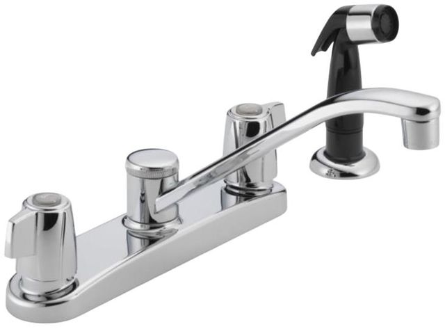 Peerless Core Chrome 2-Handle Kitchen Faucet with Side Sprayer-0