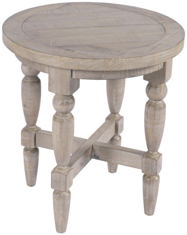 Jofran Inc. Slater Works Brown Round End Table-0