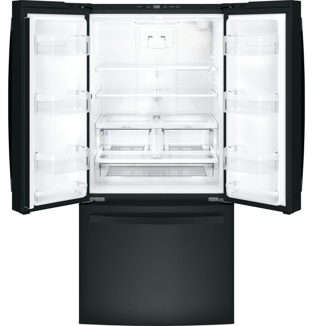 GE® Series 33" 24.7 Cu. Ft. Black French Door Refrigerator with Internal Water Dispenser-1