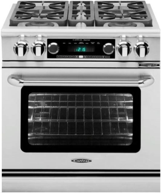 Capital Cooking™ Connoisseurian 30" Stainless Steel Freestanding Dual Fuel Range-0