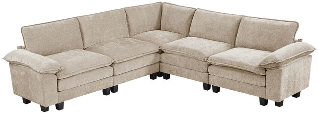 Homelegance® Dublin 5-Piece Taupe Modular Sectional-0