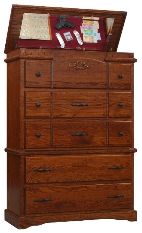 Wolfcraft Furniture Vintage Brown Flip Chest-0