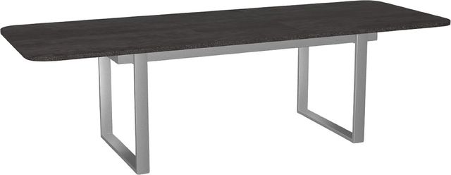 Amisco Customizable Burton 108" Rectangular Extendable Table with 1" Thermo Fused Laminate Top, Radius Corners and 1 Leaf-1