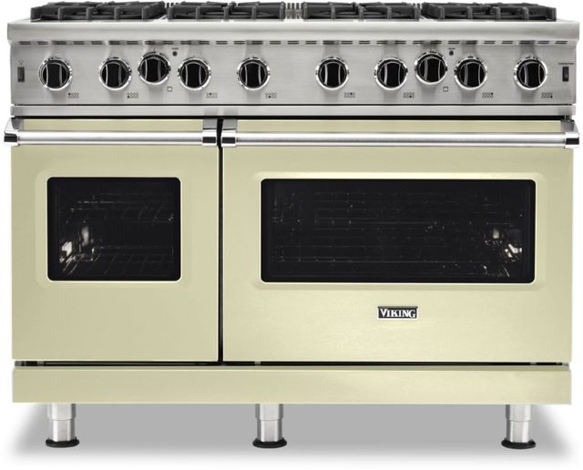 Viking® 5 Series 48" Vanilla Cream Freestanding Liquid Propane Range-0