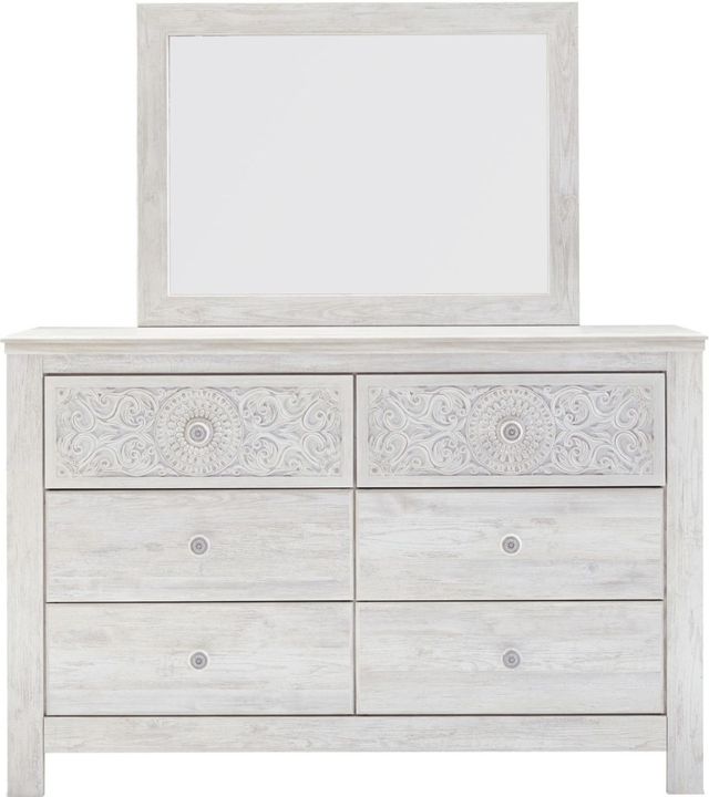 Signature Design by Ashley® Paxberry Whitewash Dresser and Mirror-1