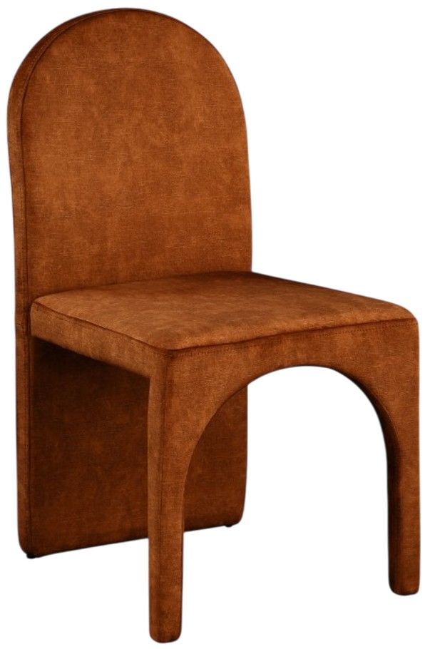 Meridian Furniture Summer Cognac Velvet Dining Side Chair-0