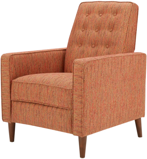 Olliix by Madison Park Red Omega Push Back Recliner-2