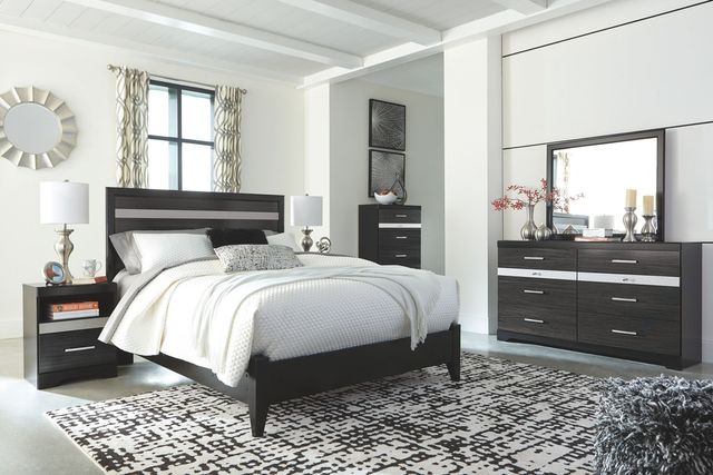 Signature Design by Ashley® Starberry 2-Piece Black Queen Panel Bed Set-3