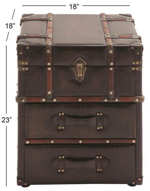 Deco Marche Dark Brown Accent Table-2