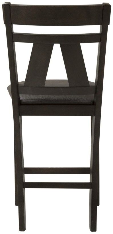 Clearance Liberty Furniture Lawson Dark Espresso Splat Back Counter Chair-3