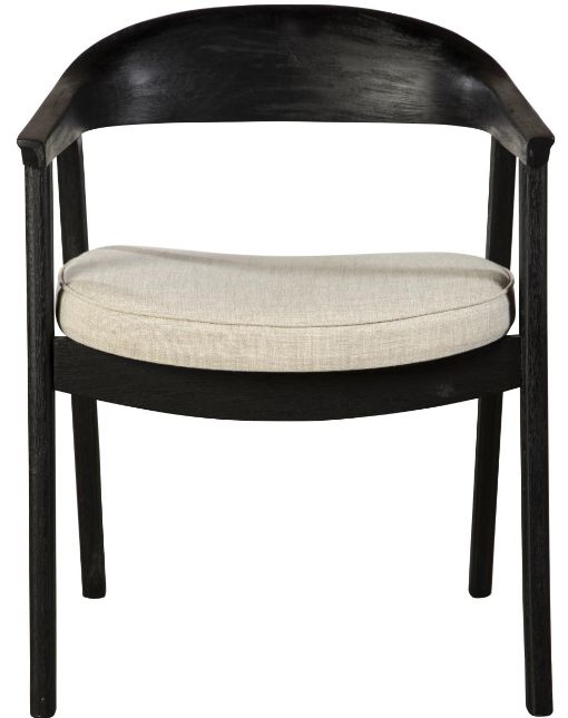 Nest Home Collections Vanessa Matte Black/Sand Arm Chair-1
