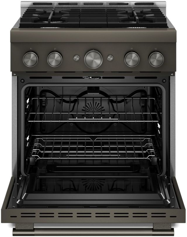 KitchenAid® 30" Black Ore Pro Style Gas Range with No Preheat Air Fry Mode-1