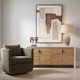 Uttermost® Brinson Medium/White Carved Wood Cabinet-1
