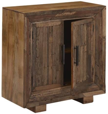 Jaipur Furniture Uptown Rustic 2-Door Brown Chest Cabinet-1