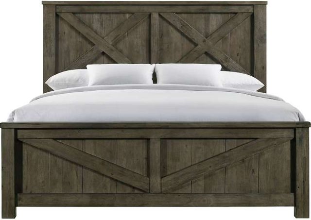 Elements International Maverick 4-Piece Antique Gray Queen Panel Bedroom Set-1