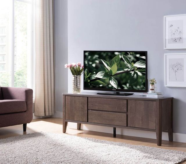 Brassex Inc. Walnut Oak 66'' TV Stand-2