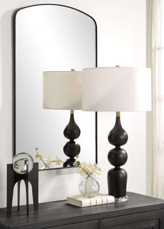 Uttermost® Tordera Black Arched Mirror-1