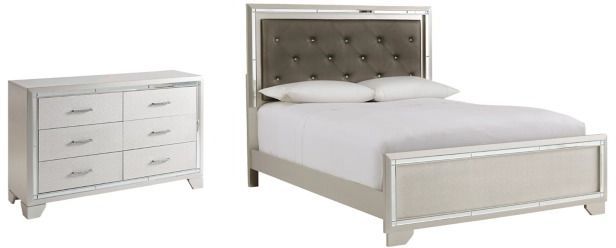 Signature Design by Ashley® Lonnix 2-Piece Silver Queen Panel Bed Set-0