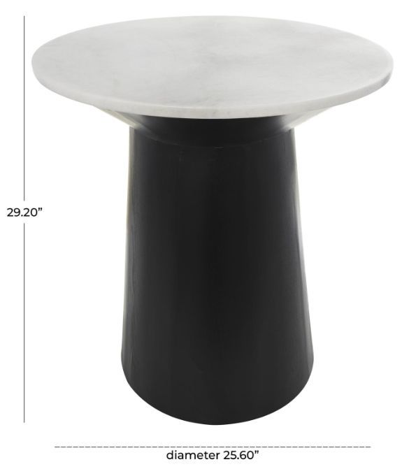Deco Marche White Geometric Accent Table-3