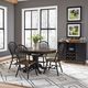 Liberty Furniture Carolina Crossing 5-Piece Antique Honey/Black Pedestal Dining Set-1