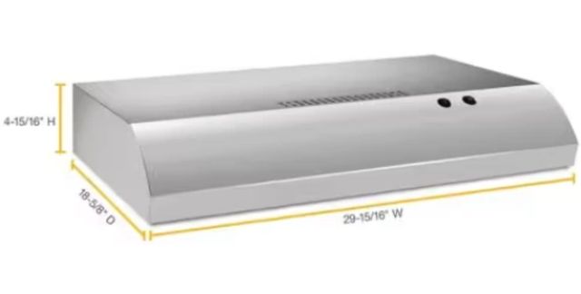 Whirlpool® 30" Stainless Steel Under Cabinet Range Hood-4