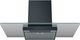 Café™ 36" Matte Black Wall Mount Glass Canopy Chimney Hood-1