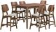New Classic® Home Furnishings Oscar 7-Piece Walnut Counter Dining Set-0