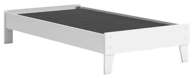 Signature Design by Ashley® Hallityn Matte White Youth Twin Platform Bed-1