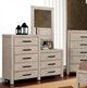 Furniture of America® Strasburg Wire Brushed White Dresser and Mirror-1